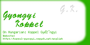 gyongyi koppel business card